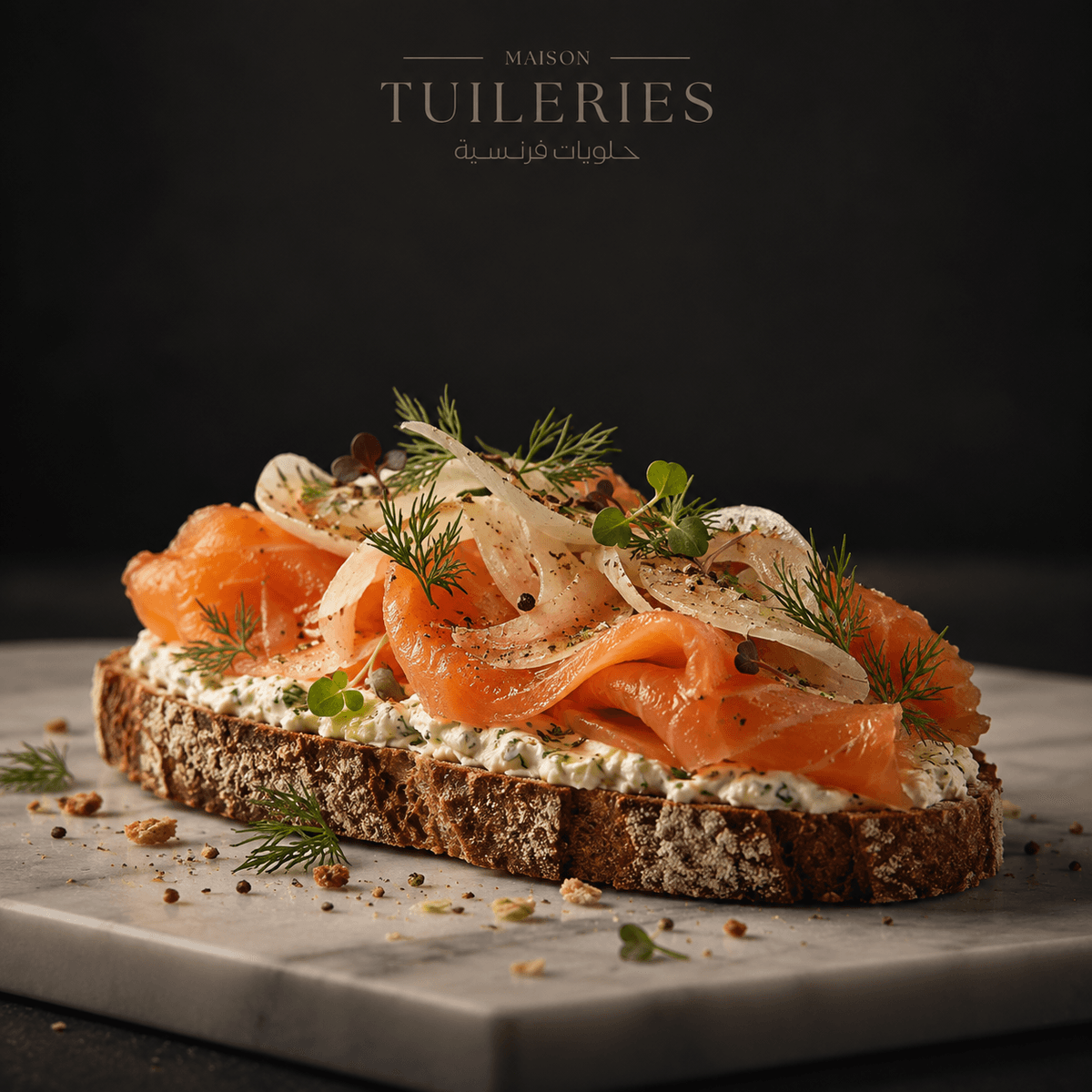 Smoked Salmon Open Toast
